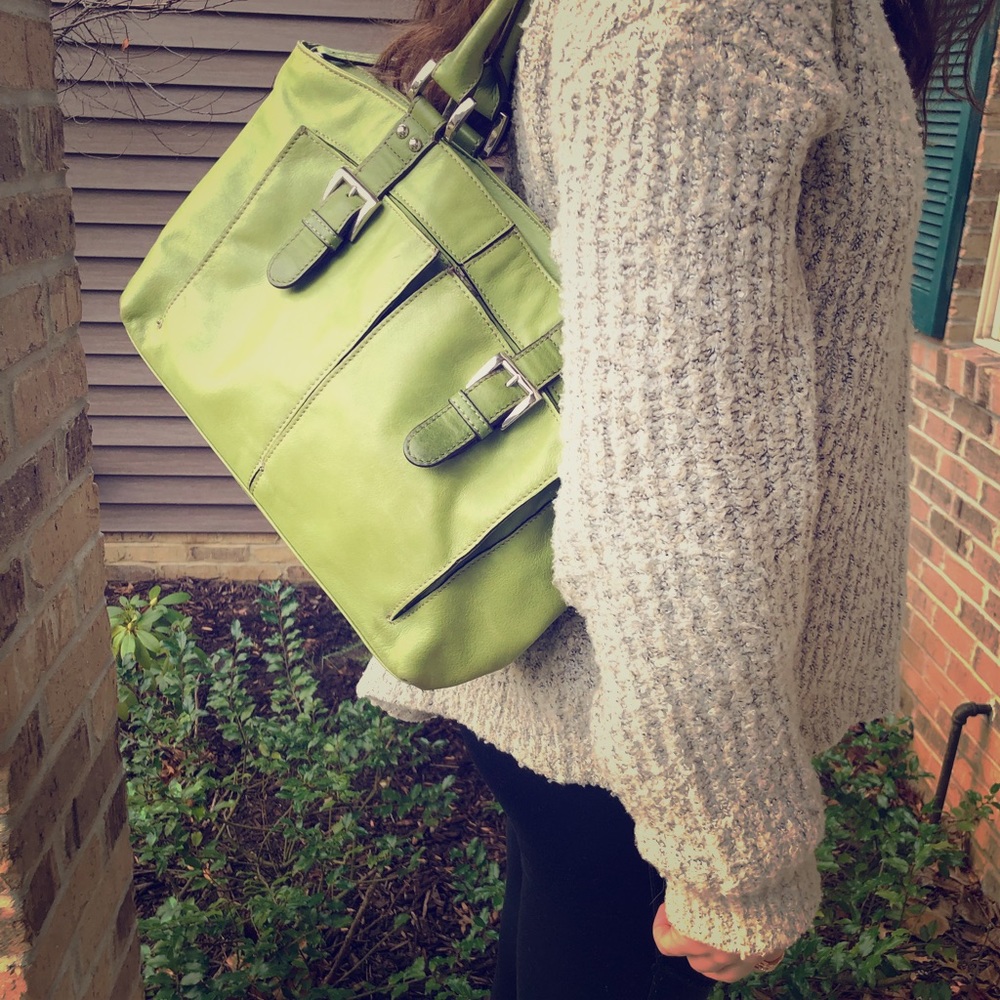Tignanello Leather Accent Bag